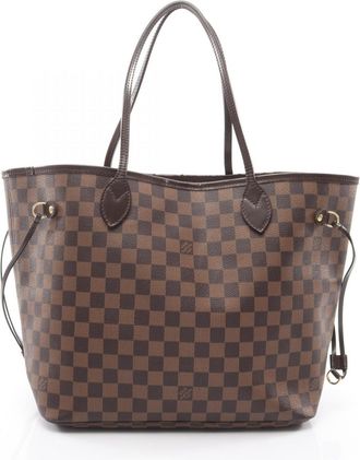 Louis Vuitton Brown Damier Canvas Coated Canvas Leather Handbag Tote Bag (Pre-Owned)