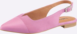 Heine Ballerina HEINE, Damen, Gr. 38, rose, Glattleder, Leder, Schuhe Ballerina