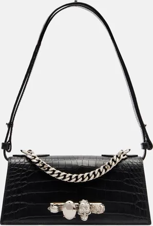 Alexander McQueen Jewelled Mini leather shoulder bag