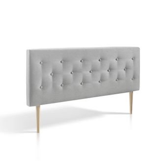 Marckonfort Cabecero Tapizado Zeus 140 X 100 X 8 Cm. Capitone En Tela Gris
