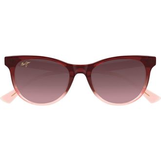 Maui Jim Lonomea 52mm Polarized Cat Eye Sunglasses in Red at Nordstrom