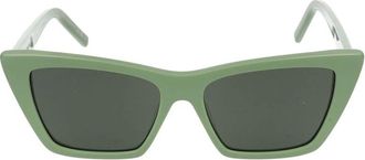 Saint Laurent SL 276 Mica Zonnebril - Dames - Accessoires - Groen - Maat: 55 MM