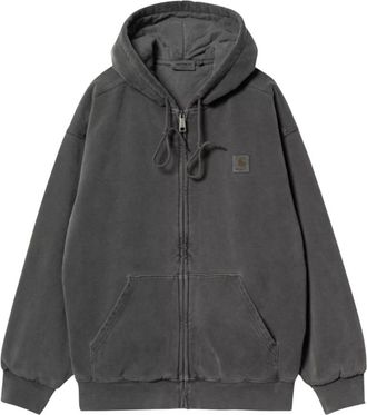 Carhartt Work in Progress Hooded Vista Jacket - Heren - Vesten met rits - Grijs - L - Katoen - Hoodies & sweatvesten