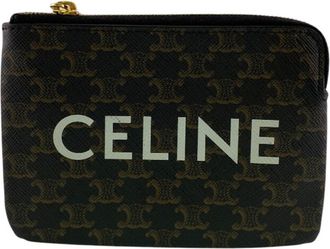 Celine Brown Pvc Coin Purse/Coin Case (Pre-Owned)