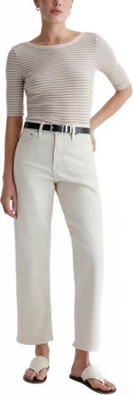AG - Adriano Goldschmied Rian High Rise Straight Jean In Opal Stone