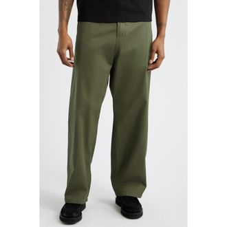 Carhartt Work in Progress Brady Cotton Twill Pants in Leaf (Rinsed) at Nordstrom, Size Medium