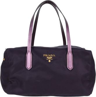 Prada Re-Nylon Purple Nylon Shoulder Bag (Pre-Owned)