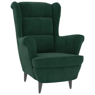 vidaXL Sill&oacute;n De Terciopelo Verde Oscuro Vidaxl