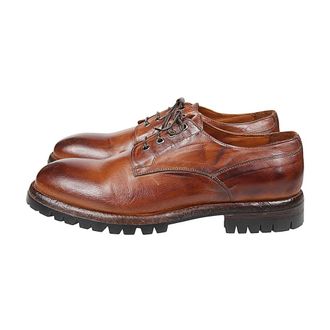 Eleventy Buffalo Leren Derby Schoen - Heren - Veterschoenen - Bruin - 43 EU - Leer - Schoenen