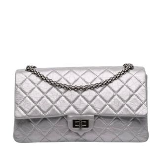 Chanel Pre-owned Classic Flap Shoulder Bag - Dames - Pre-owned - Grijs - Maat: ONE Size Leer
