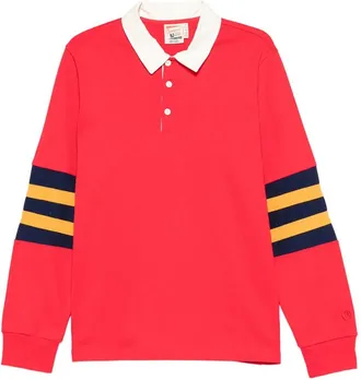 Champion Stripe-detail Long-sleeve Polo Shirt