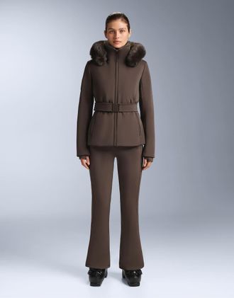 Oysho Pantaloni da sci a zampa elasticizzati marrone chiaro resistenti allacqua