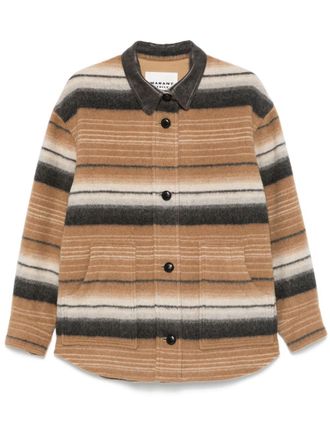 Isabel Marant Dayvi jacket - women - Wool/Polyamide/Other fibres/Polyester/Cotton - 36 - Brown