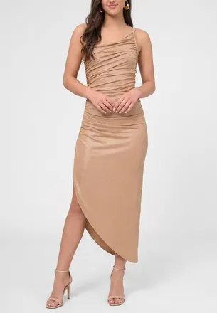Rachel Roy Athena Asymmetric Braided Midi Dress