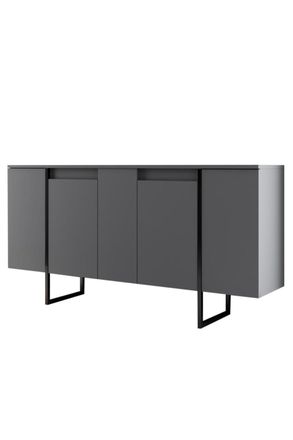 Habitat & Jardin Aparador gris antracita 160 x 35 x 80 cm