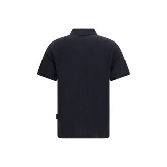 Palm Angels Embroidered Logo Cotton Polo Shirt - Black