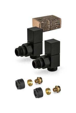 APM Kit V&aacute;lvula De Escuadra De Equipamiento Negra Con Conexi&oacute;n De Compresi&oacute;n Y Adaptador Para Tubo Multicapa Apm 207knn 015 M 16 12 Negro