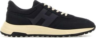 Hogan Navy Blue Leather Sneakers