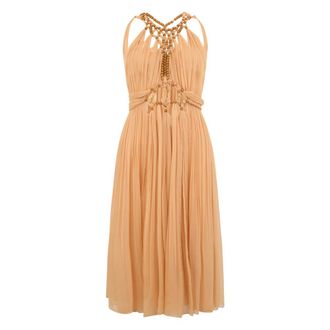 Alberta Ferretti Dress to the knee with cut out - female - Alberta Ferretti - Midi Dresses - Pink - S - Dresses