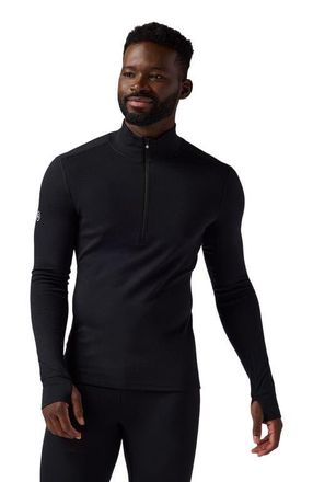Backcountry Cedars Rws Merino Mid-Wt Baselayer 1/4-Zip Top - Mens in Black at Nordstrom, Size Xx-Large