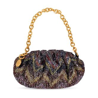 Missoni Handbags, female, Multicolor, Size: ONE SIZE Zigzag Fabric Shoulder Bag With Sequins