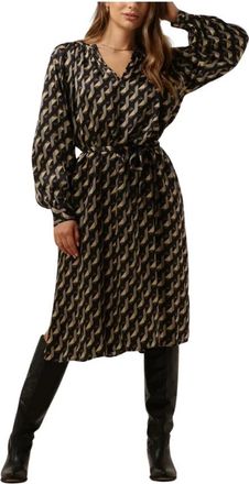 Second Female Hopi Midi Jurk - Dames - Casual kleedjes - Veelkleurig - XS - Polyester - Kleedjes