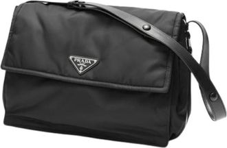 Prada Pre-owned Cross Body Bags, female, Black, Size: ONE SIZE Pre-owned Vintage Shoulder Bag