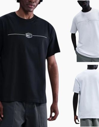 Nike Mens Nike Air Max90 Mens T Shirts Loose Fit Short Sleeve Tee - White - Size: 38