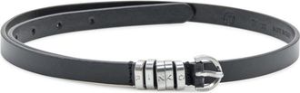 Pinko Black Solid Ring Embellished Belt