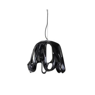 Netlighting Phantom Dome Pendant E27 Gloss Black Frosted White Glass Chrome