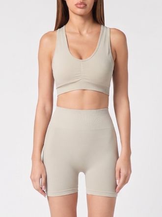 Plein Sport Technical Stretch Fabric Crop Top