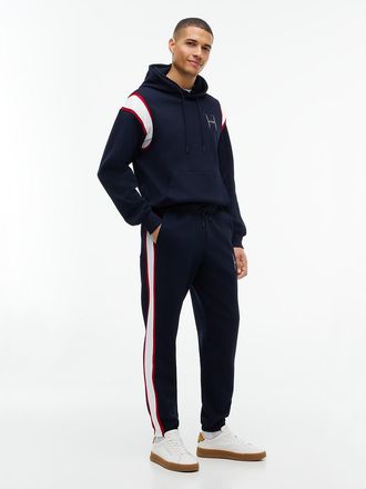 Tommy Hilfiger Mens H-Logo Patch Sweatpant - Navy Blue - XL
