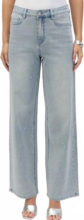 Joseph Ribkoff Wide-Leg Mid-Rise Jeans In Denim
