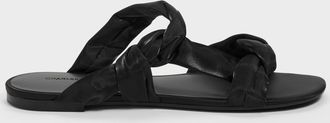 Charles & Keith Ruched-Strap Slide Sandals