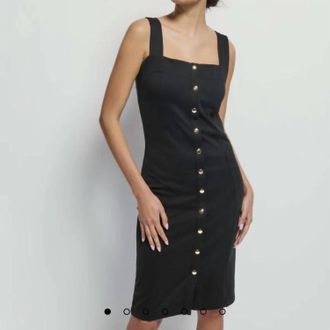 Nation Ltd Claude Dress In Jet Black