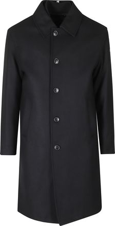 Duno Black Technical Wool-Blend Coat