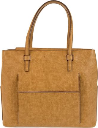 Loewe Beige Leather Handbag Tote Bag (Pre-Owned)
