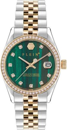 Philipp Plein Date Superlative - Heren - Horloges - Groen - ONE Size - Leer - Accessoires