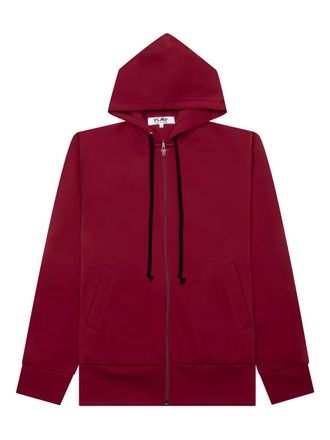 Comme Des Gar&ccedil;ons zip-up hoodie - unisex - Polyester - S - Red