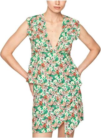 Pepe Jeans London Zomerjurk - Dames - Zomerkleedjes - Groen - S - Kleedjes