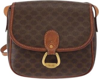 Celine Pre-owned Cross Body Bags, female, Brown, Size: ONE SIZE Pre-owned Canvas Cross Body Bag