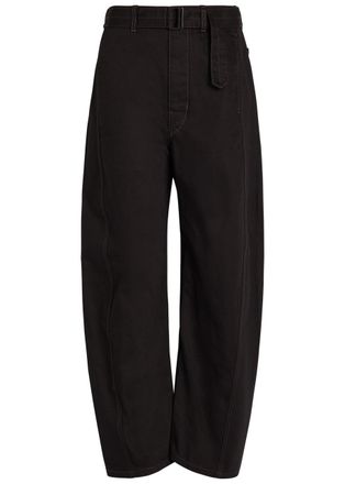 Christophe Lemaire Belted Barrel-leg Jeans - Black - S (UK8-10 / S)