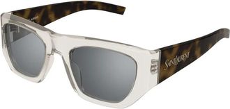 Saint Laurent Beige Transparante Zonnebril SL 740 - unisex - Zonnebrillen - Beige - 52 MM - Accessoires