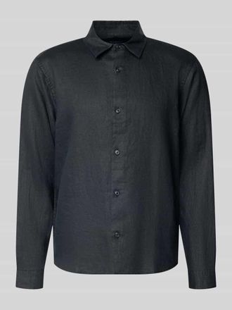 GAP Regular Fit Leinenhemd mit Kentkragen in Black, Gr&ouml;&szlig;e XXL