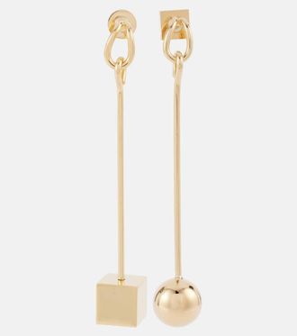 Jacquemus Les Boucles Nodo asymmetric drop earrings