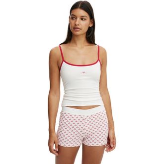 Cotton On Womens Dreamy Soft Longline Cami in Coconut Milk Cross Stitch at Nordstrom, Size X-Small