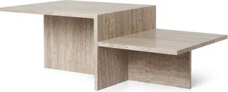 Ferm Living Distinct Couchtisch, Travertin-Stein