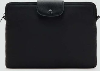 Mango Custodia cellulare nylon nero - Donna - Taglia unica - MANGO