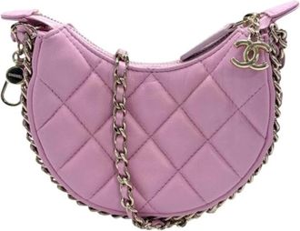 Chanel Pre-owned Pochette Schoudertas - Dames - Vintage Schoudertas - Roze - ONE Size - Leer - Vintage