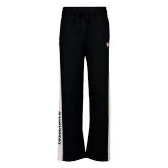Casablanca Sweatpants, male, Black, Size: L Stripe Merino Knit Trousers
